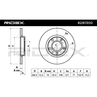 Brake Disc  82B1300